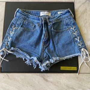 PACSUN mid waist jean shorts